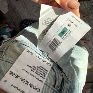 Calvin Klein Women's Sky Blue High Rise Jeans